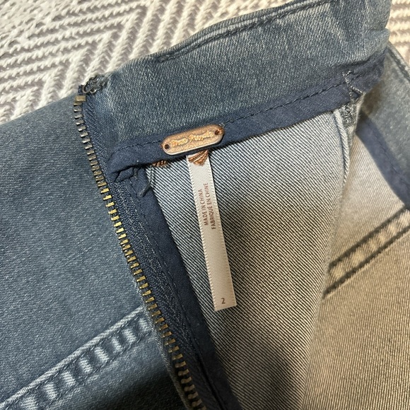 Free People | Mini Denim Skirt In Westminster Blue | Sz 2 - Picture 5 of 5